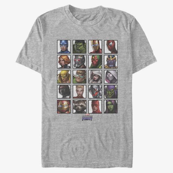 Tričko Merch Marvel Other - All Characters Unisex T-Shirt Heather Grey M
