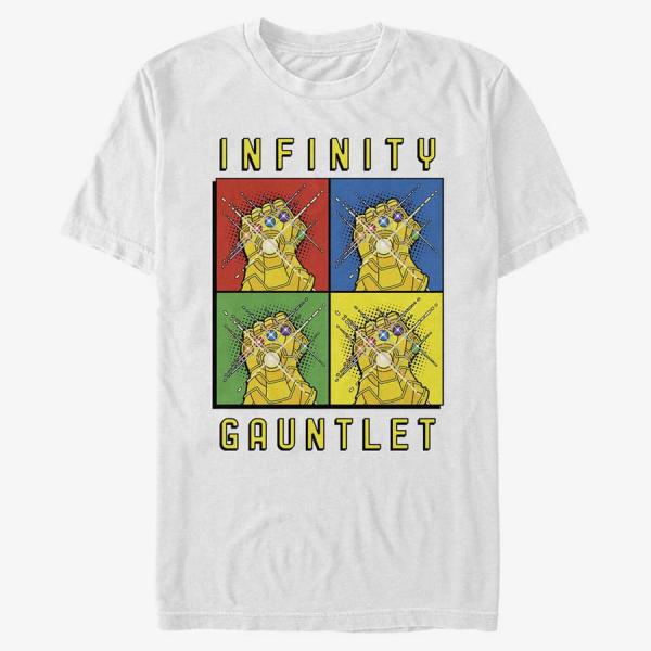 Tričko Merch Marvel Avengers Classic - Warhol Gauntlet Unisex T-Shirt White S
