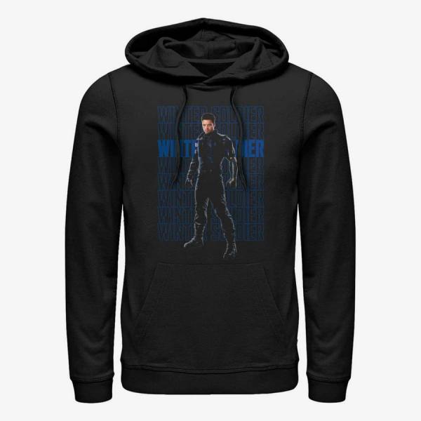 Mikina Merch Marvel The Falcon and the Winter Soldier - WINTER SOLDIER REPEATING Unisex Hoodie Black M