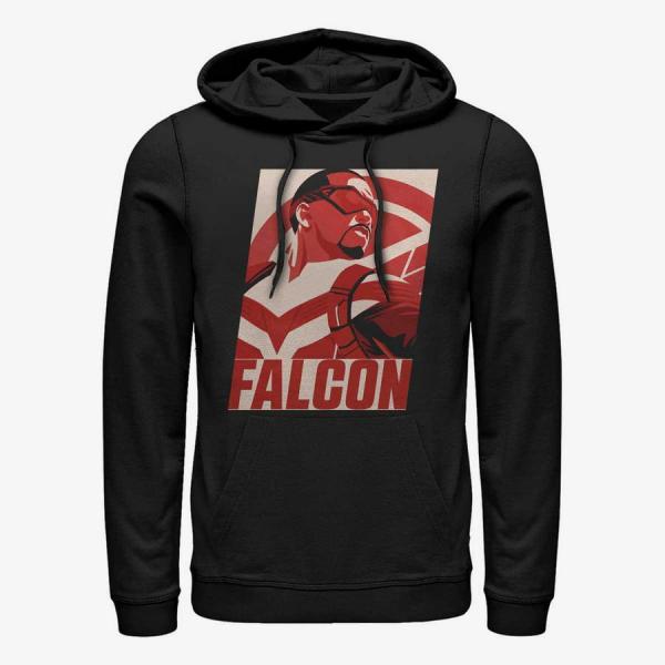 Mikina Merch Marvel The Falcon and the Winter Soldier - Falcon Poster Unisex Hoodie Black XXL