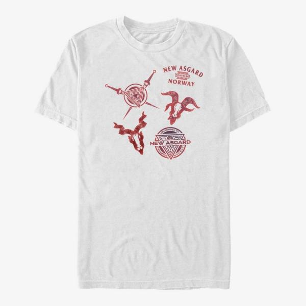 Tričko Merch Marvel Thor: Love and Thunder - New Asgard Unisex T-Shirt White XXL