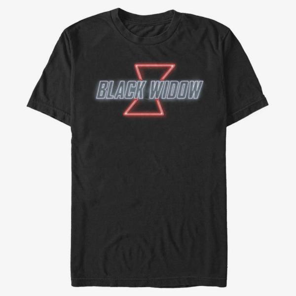 Tričko Merch Marvel - BLACK WIDOW NEON V2 Unisex T-Shirt Black XXXL