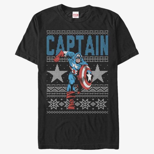 Queens Marvel Avengers Classic - Ugly Captain Unisex T-Shirt Black
