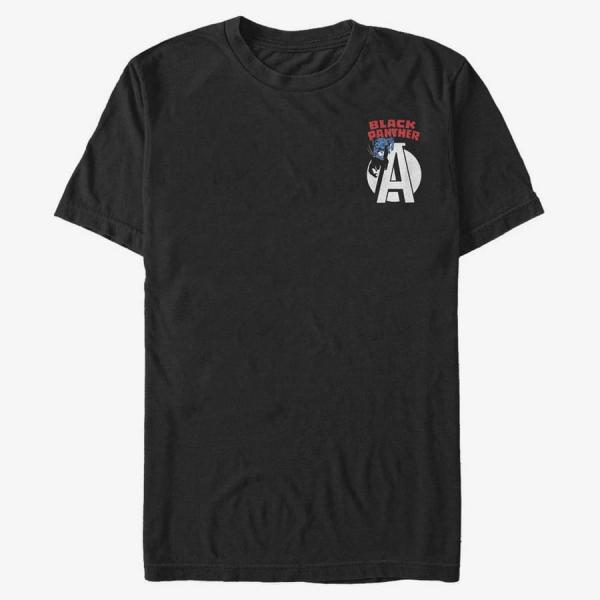 Tričko Merch Marvel Avengers Classic - Panther Badge Unisex T-Shirt Black M