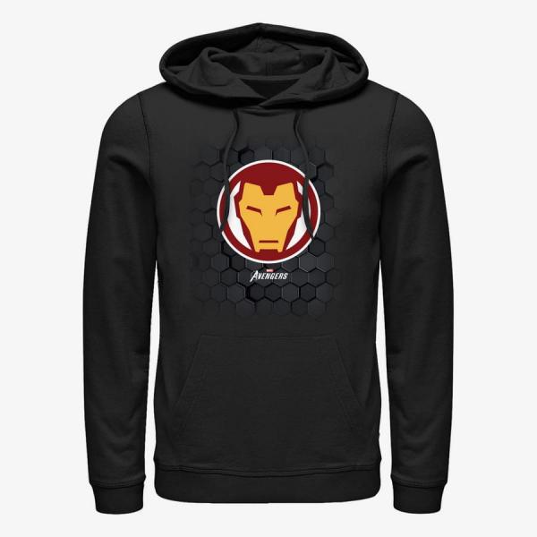 Mikina Merch Marvel - Ironman Hex Unisex Hoodie Black XL