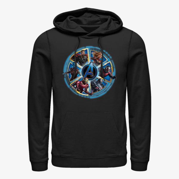Mikina Merch Marvel Avengers: Endgame - Circle Heroes Unisex Hoodie Black S