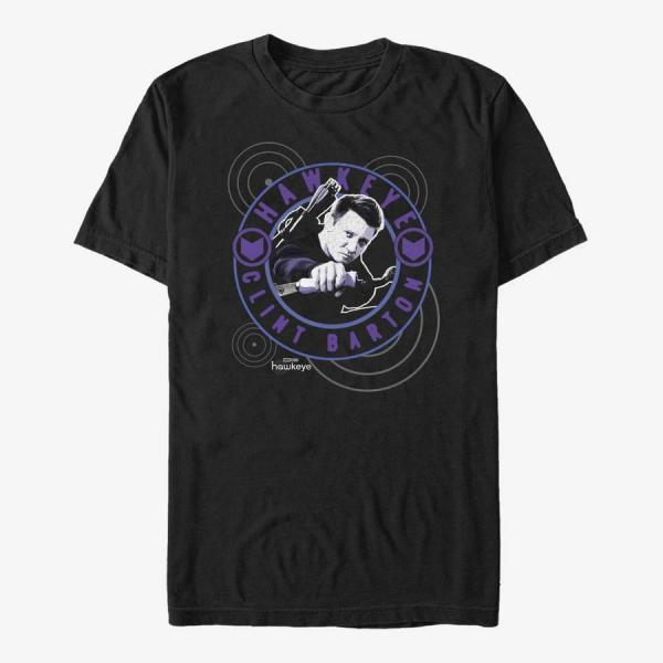 Tričko Merch Marvel Hawkeye - Hawkeye Stamp Unisex T-Shirt Black S