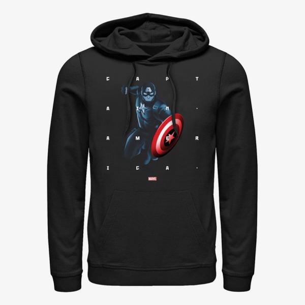 Queens Marvel Avengers Classic - Captain America Shapes Unisex Hoodie Black