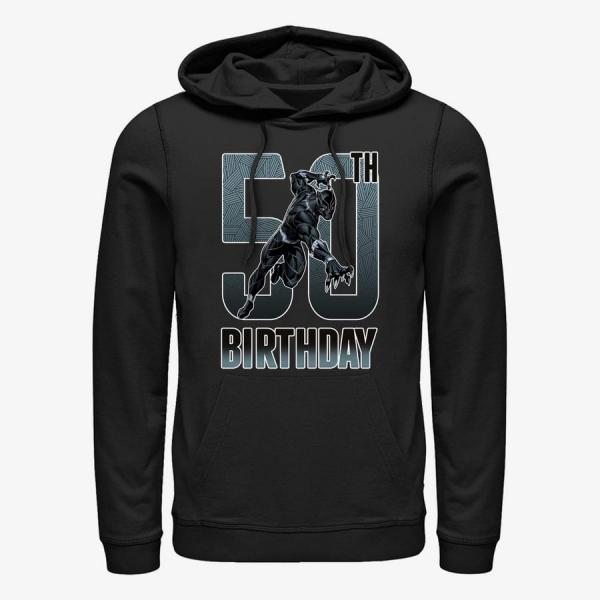 Mikina Merch Marvel Avengers Classic - Black Panther 50th Bday Unisex Hoodie Black S