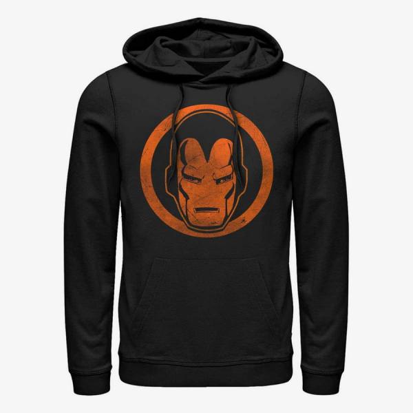 Mikina Merch Marvel Avengers Classic - Iron Orange Unisex Hoodie Black M