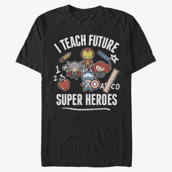 Tričko Merch Marvel Avengers Classic - Teach Future Supers Unisex T-Shirt Black XL