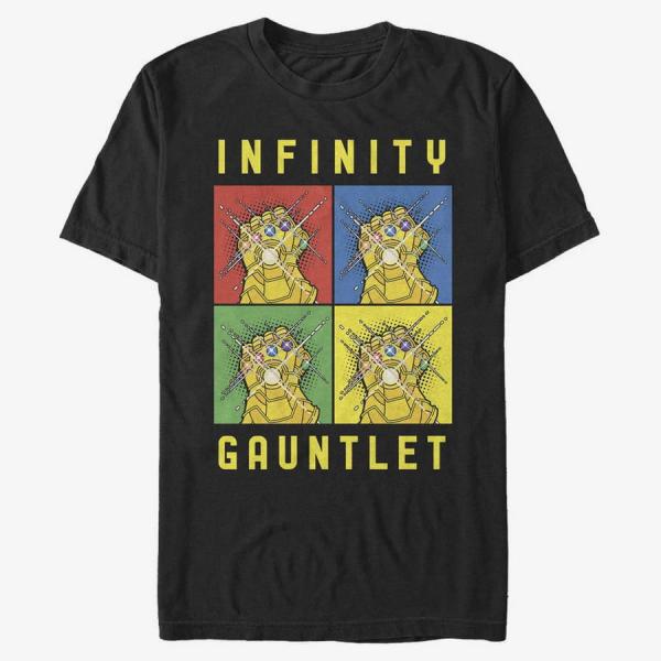 Tričko Merch Marvel Avengers Classic - Warhol Gauntlet Unisex T-Shirt Black S