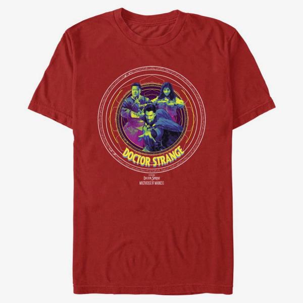 Queens Marvel Doctor Strange in the Multiverse of Madness - Runes Badge Unisex T-Shirt Red