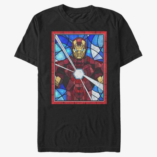 Tričko Merch Marvel Avengers Classic - Ironman Glass Unisex T-Shirt Black S
