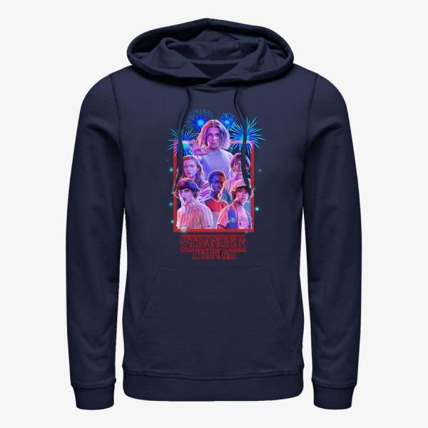 Mikina Merch Netflix Stranger Things - Stranger Box Unisex Hoodie Navy Blue XL