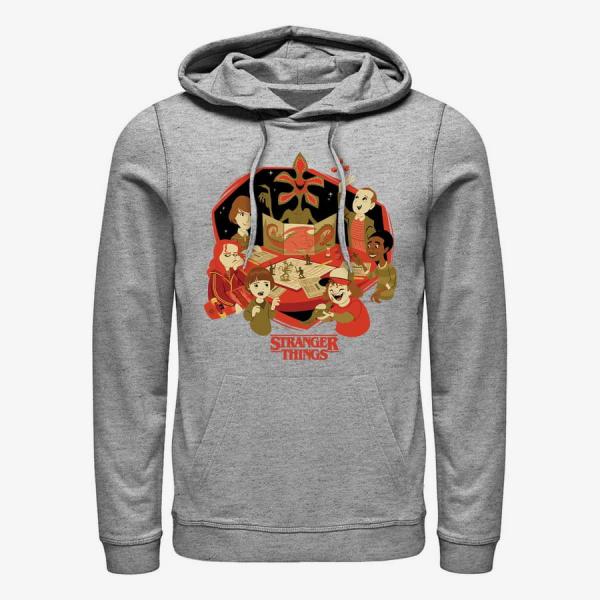 Queens Netflix Stranger Things - DnD Group Unisex Hoodie Heather Grey