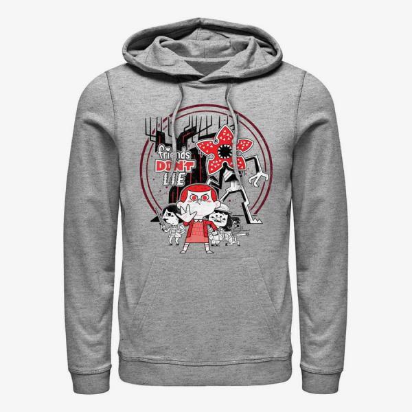 Queens Netflix Stranger Things - Chibi Things Unisex Hoodie Heather Grey