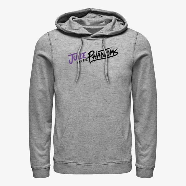 Queens Netflix Julie And The Phantoms - Curved Logo Unisex Hoodie Heather Grey