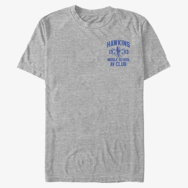 Queens Netflix Stranger Things - Hawkins AV Club Unisex T-Shirt Heather Grey