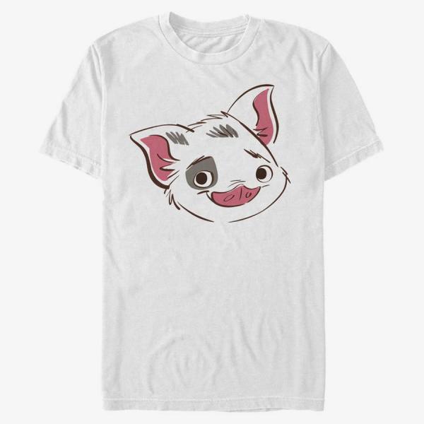 Queens Pixar Moana - Big Face Pua Unisex T-Shirt White
