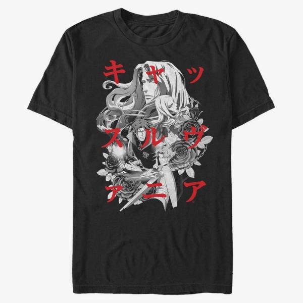 Tričko Merch Netflix Castlevania - Kanji Group Unisex T-Shirt Black S