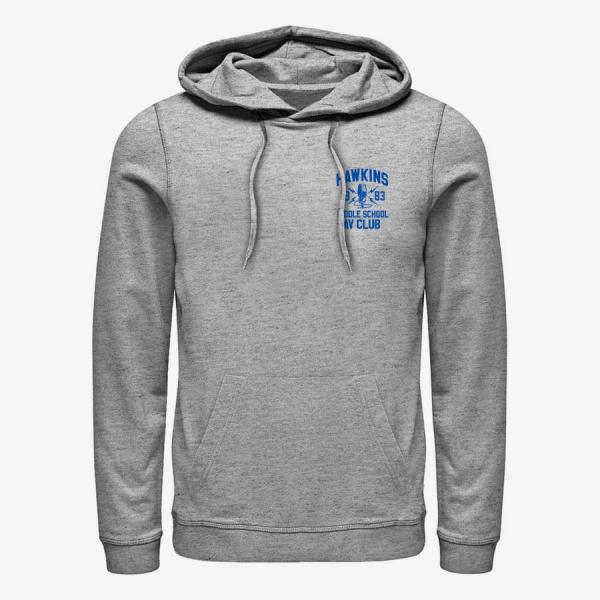 Mikina Merch Netflix Stranger Things - Hawkins AV Club Unisex Hoodie Heather Grey S