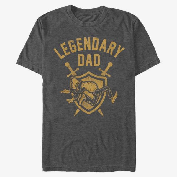 Tričko Merch Pixar Onward - Dad of Legend Unisex T-Shirt Dark Heather Grey XXL