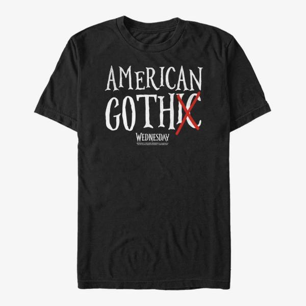 Tričko Merch MGM Wednesday - American Goth Unisex T-Shirt Black M
