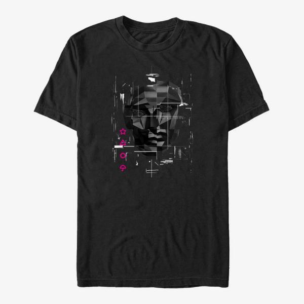 Tričko Merch Netflix Squid Game - Front Man Glitch Unisex T-Shirt Black L