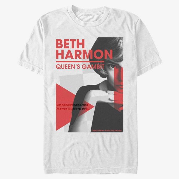 Tričko Merch Netflix The Queen's Gambit - Beth Constructivist Unisex T-Shirt White XXL