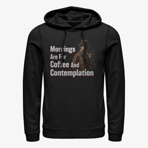 Mikina Merch Netflix Stranger Things - Coffee and Contemplation Unisex Hoodie Black XL