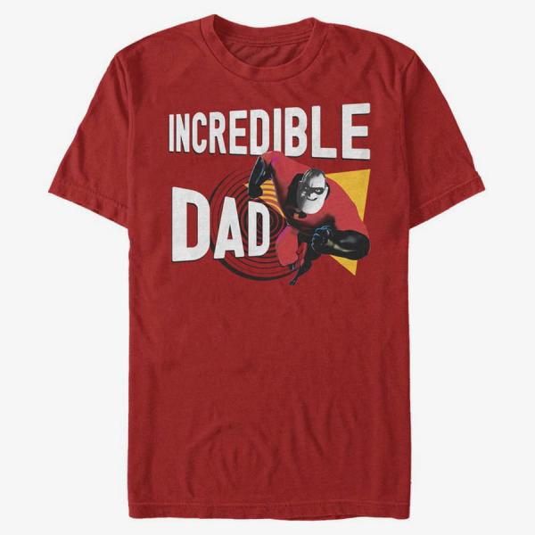 Tričko Merch Pixar Incredibles 2 - Incredi Dad Unisex T-Shirt Red S