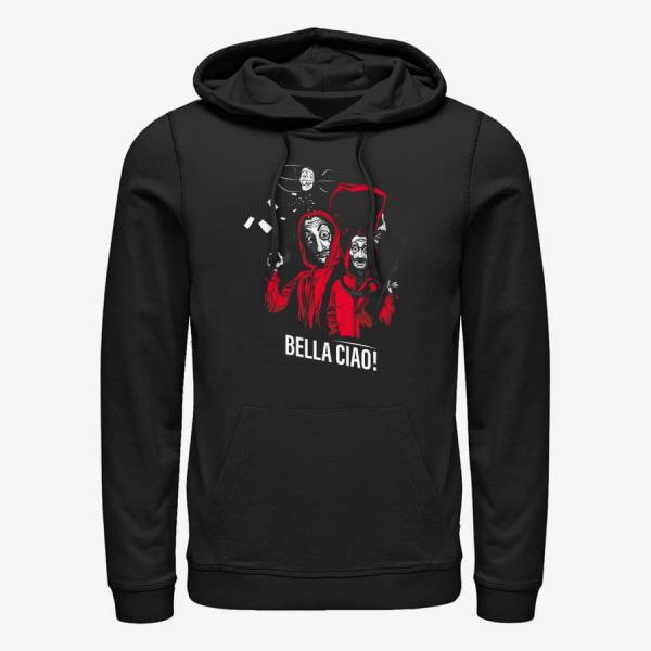 Mikina Merch Netflix Money Heist - Masked Zeppelin Group Unisex Hoodie Black XXL