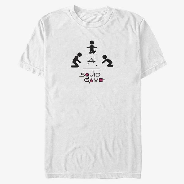 Tričko Merch Netflix Squid Game - SQUID GAME ICON 4 Unisex T-Shirt White XXL
