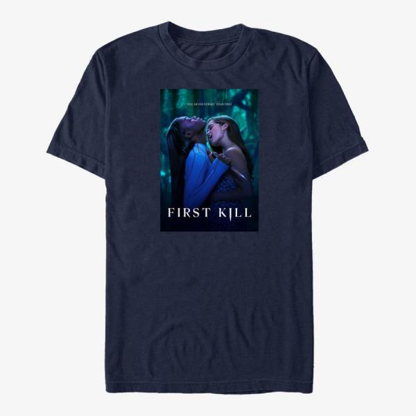 Tričko Merch Netflix First Kill - Forest Bite Unisex T-Shirt Navy Blue M