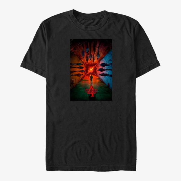 Tričko Merch Netflix Stranger Things - S4 Main Poster Unisex T-Shirt Black L
