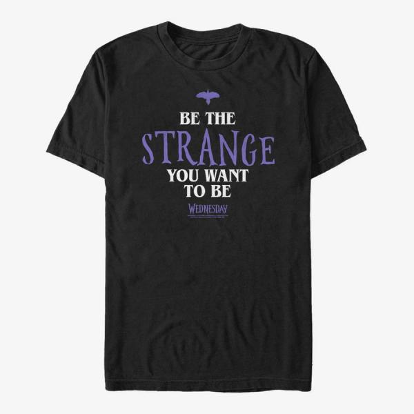 Tričko Merch MGM Wednesday - Be the Strange Unisex T-Shirt Black M