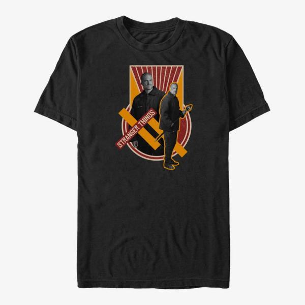 Queens Netflix Stranger Things - Comrade Hopper Unisex T-Shirt Black