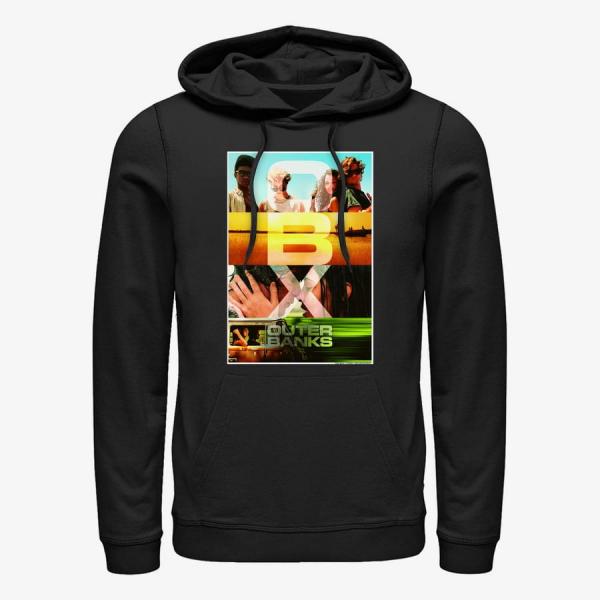 Mikina Merch Netflix Outer Banks - OBX Poster Unisex Hoodie Black XL