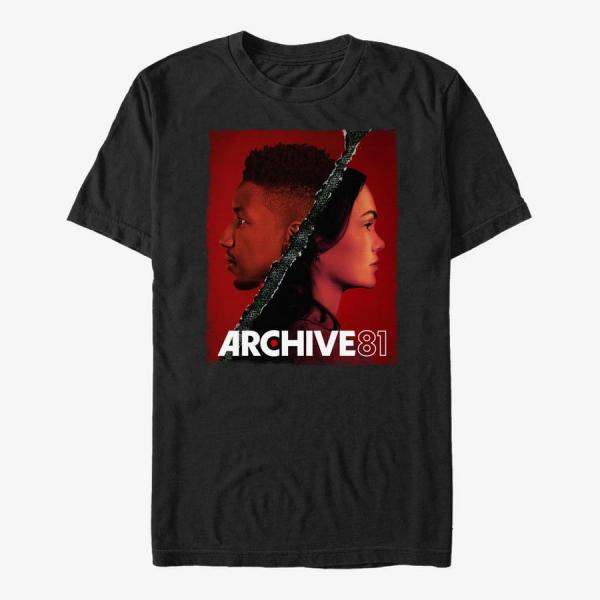 Tričko Merch Netflix Archive 81 - Splitface BoxUp Unisex T-Shirt Black XL