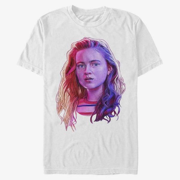 Tričko Merch Netflix Stranger Things - Max Big Face Unisex T-Shirt White XXL