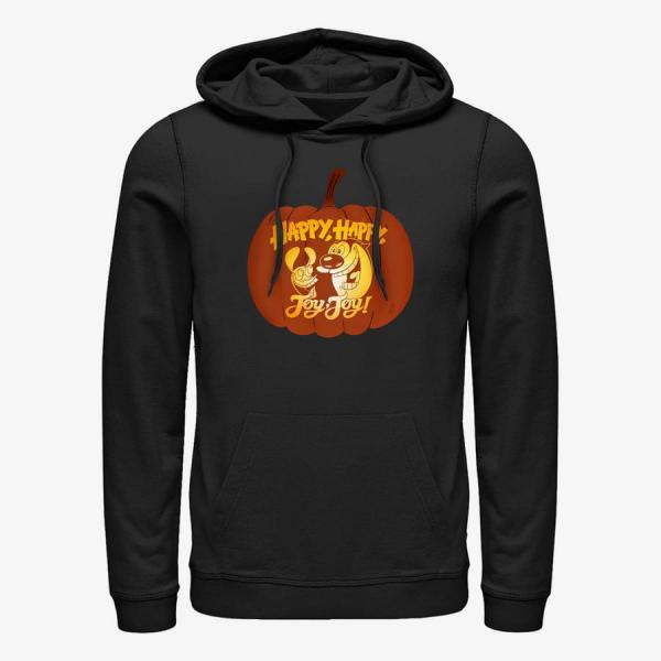 Mikina Merch Paramount The Ren & Stimpy Show - Ren and Stimpy Pumpkin Unisex Hoodie Black S