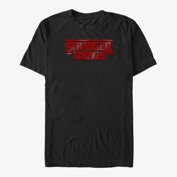 Tričko Merch Netflix Stranger Things - Sparkly ST Logo Unisex T-Shirt Black XL