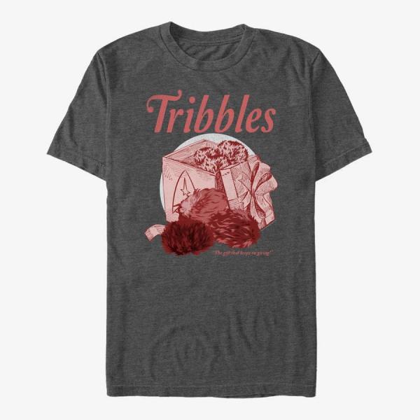 Tričko Merch Paramount Star Trek - Tribble Christmas Unisex T-Shirt Dark Heather Grey XXXL