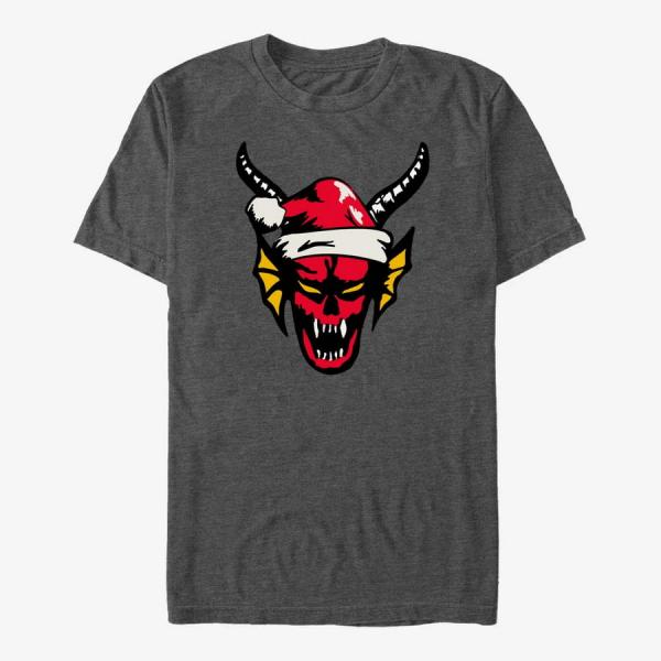 Queens Netflix Stranger Things - Hellfire Christmas Club Unisex T-Shirt Dark Heather Grey