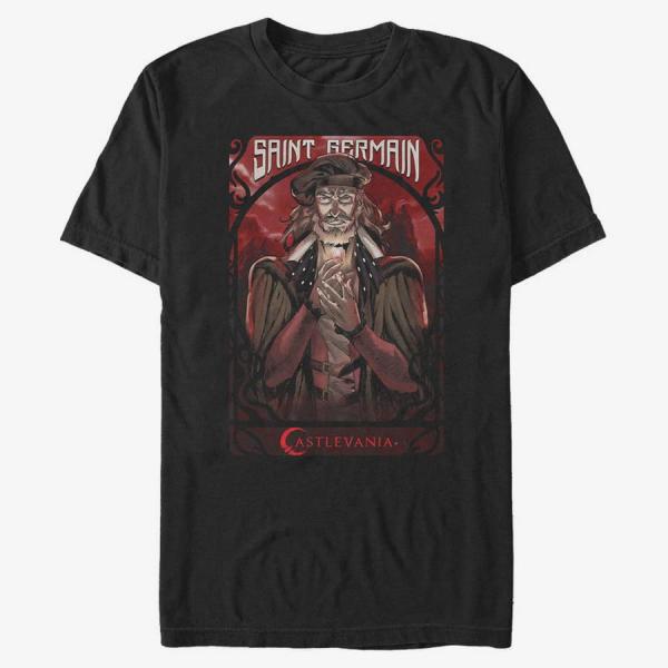 Tričko Merch Netflix Castlevania - Saint Germain Unisex T-Shirt Black S