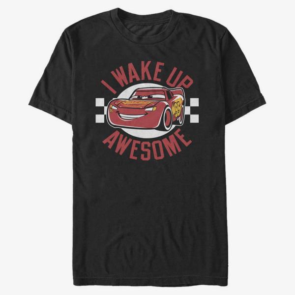 Queens Pixar Cars 3 - Wake Up Awesome Unisex T-Shirt Black