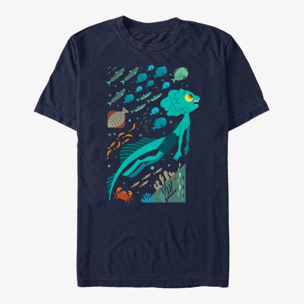 Tričko Merch Pixar Luca - Under The Sea Unisex T-Shirt Navy Blue L
