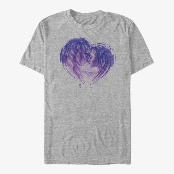 Tričko Merch Twentieth Century Fox Avatar 2 - Avatar Face Heart Unisex T-Shirt Heather Grey XL