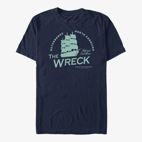 Tričko Merch Netflix Outer Banks - Wreck Restaurant Unisex T-Shirt Navy Blue XXL